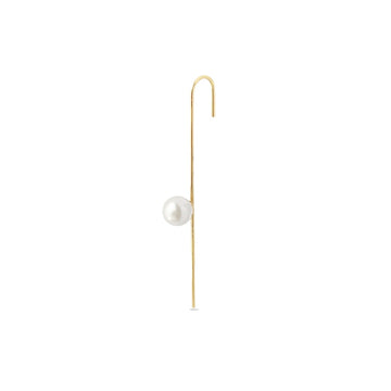 Ørering - #EarSpear Pearl - 18 karat forgyldt Sterling sølv og hvid perle