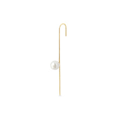 Ørering - #EarSpear Pearl - 18 karat forgyldt Sterling sølv og hvid perle Øreringe