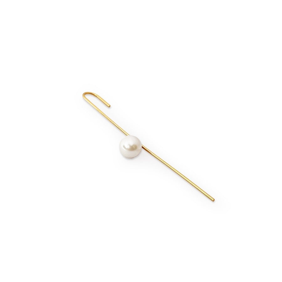 Ørering - #EarSpear Pearl - 18 karat forgyldt Sterling sølv og hvid perle