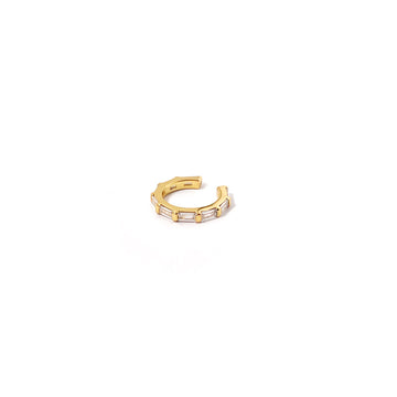Cuff / Ørering - #BaguetteCuff - Onesize regulerbar størrelse - 18 karat forgyldt Sterling sølv. Dropps Selected Szhirley