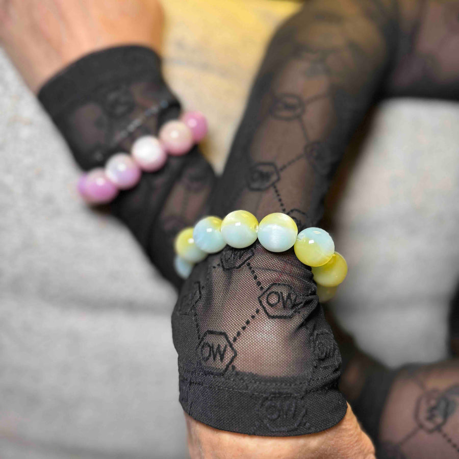 Armbånd - #PastelGlow - Frostet mint grøn & pastel gul - Black Weekend EXCLUSIVE Release. Black Friday. Dropps Selected Szhirley. Udvalgt af Szhirley