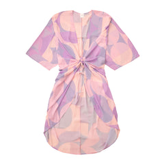 #Breeze - Kimono med lilla / fersken mønster - One Size. Designet af Szhirley