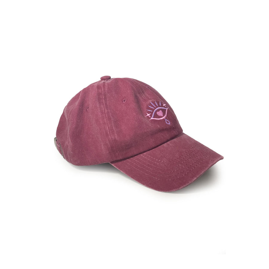 ThirdEye - Cap / Kasket - Bordeaux rød. Dropps By Szhirley. Dansk design. One size