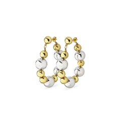 Øreringesæt / Hoops - #CelestialSparkle - 18 Karat forgyldt og forsølvede perler. Designet af Szhirley
