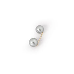 #PearlPin Grey - Tøjnål til bukser, kjoler mm. - Forgyldt med grå perler