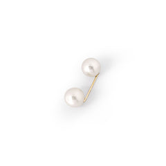 #PearlPin White - Tøjnål til bukser, kjoler mm. - Forgyldt med hvide perler
