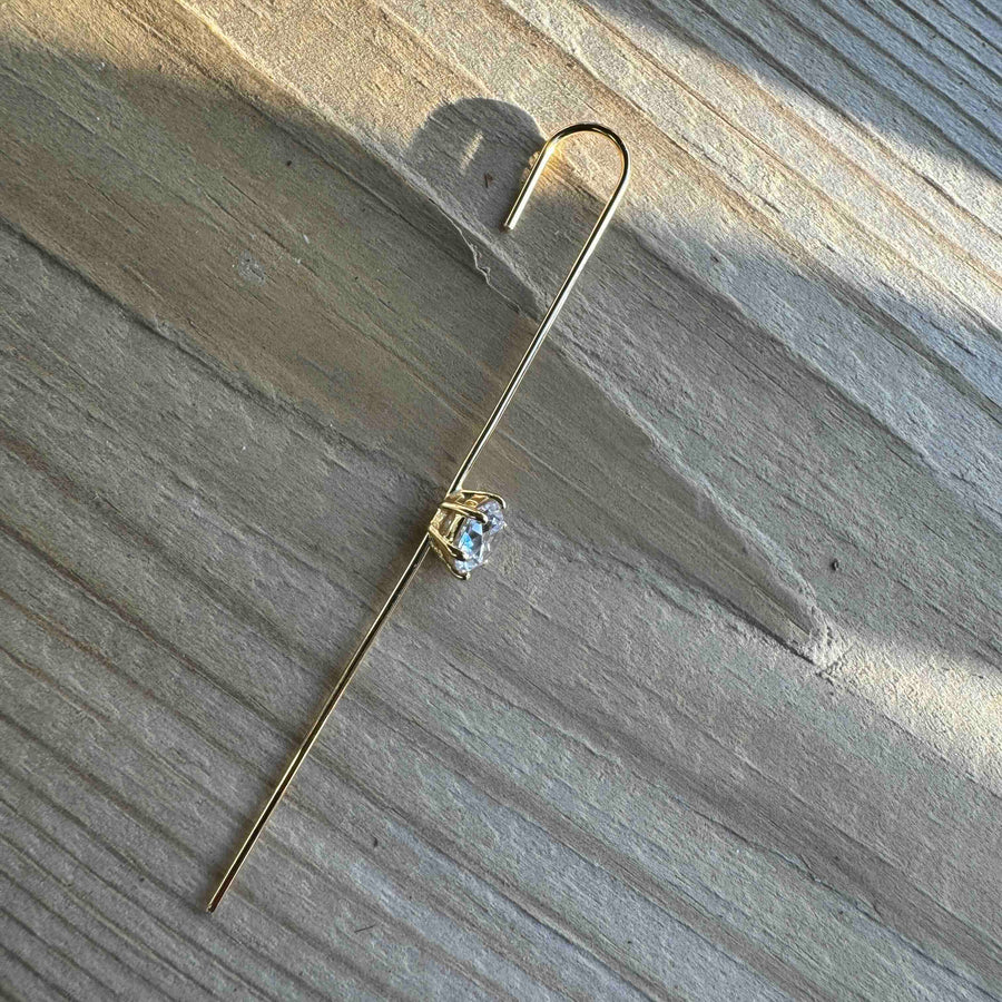 Ørering - #EarSpear Crystal - 18 karat forgyldt Sterling sølv og zirkoner. Dropps Selected. Håndplukket af Szhirley. Danske smykker