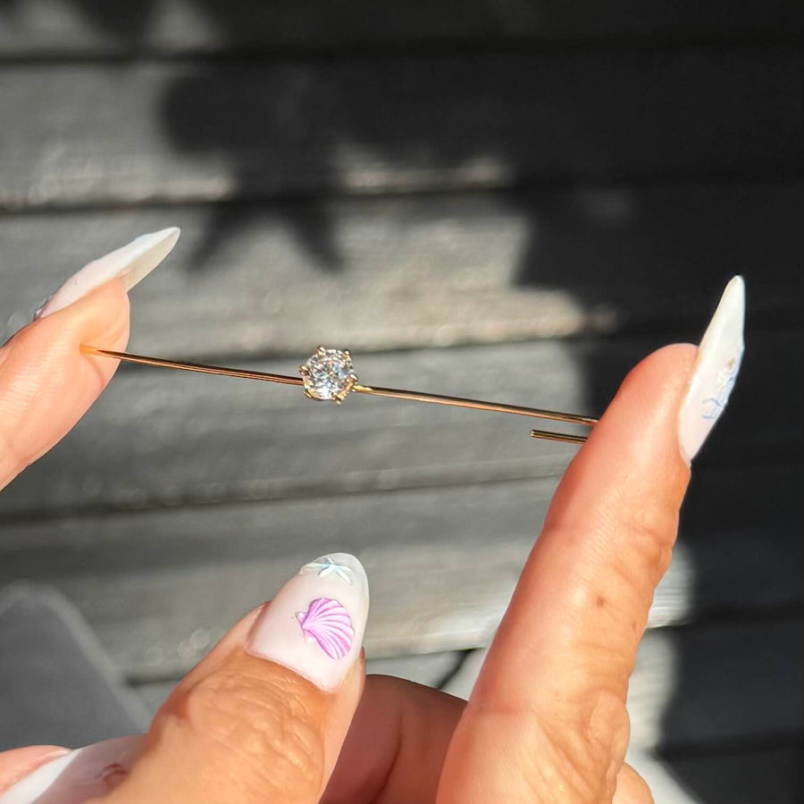 Ørering - #EarSpear Crystal - 18 karat forgyldt Sterling sølv og zirkoner. Dropps Selected. Håndplukket af Szhirley. Danske  eksklusive smykkedesigns 