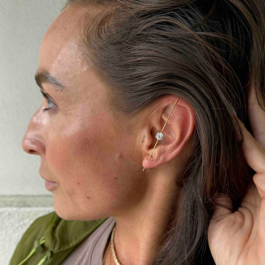 Ørering - #EarSpear Crystal - 18 karat forgyldt Sterling sølv og zirkoner. Dropps Selected. Håndplukket af Szhirley. Danske smykkedesigns