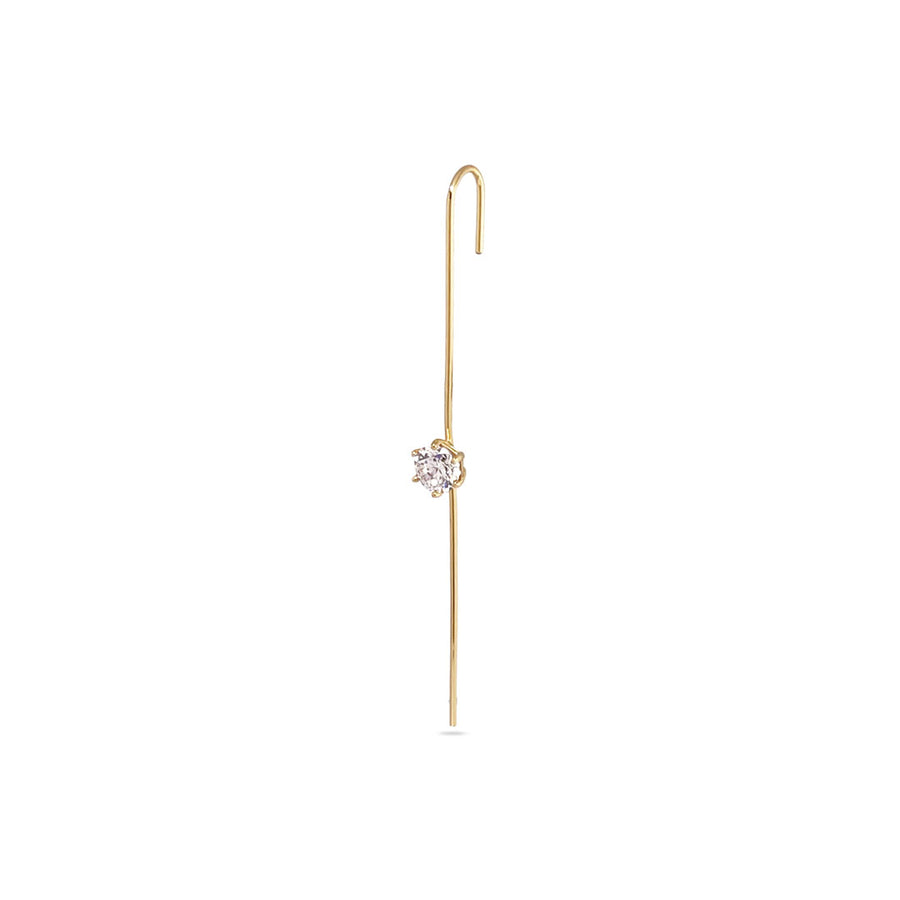 Ørering - #EarSpear Crystal - 18 karat forgyldt Sterling sølv og zirkoner. Dropps Selected. Håndplukket af Szhirley. Statement smykke