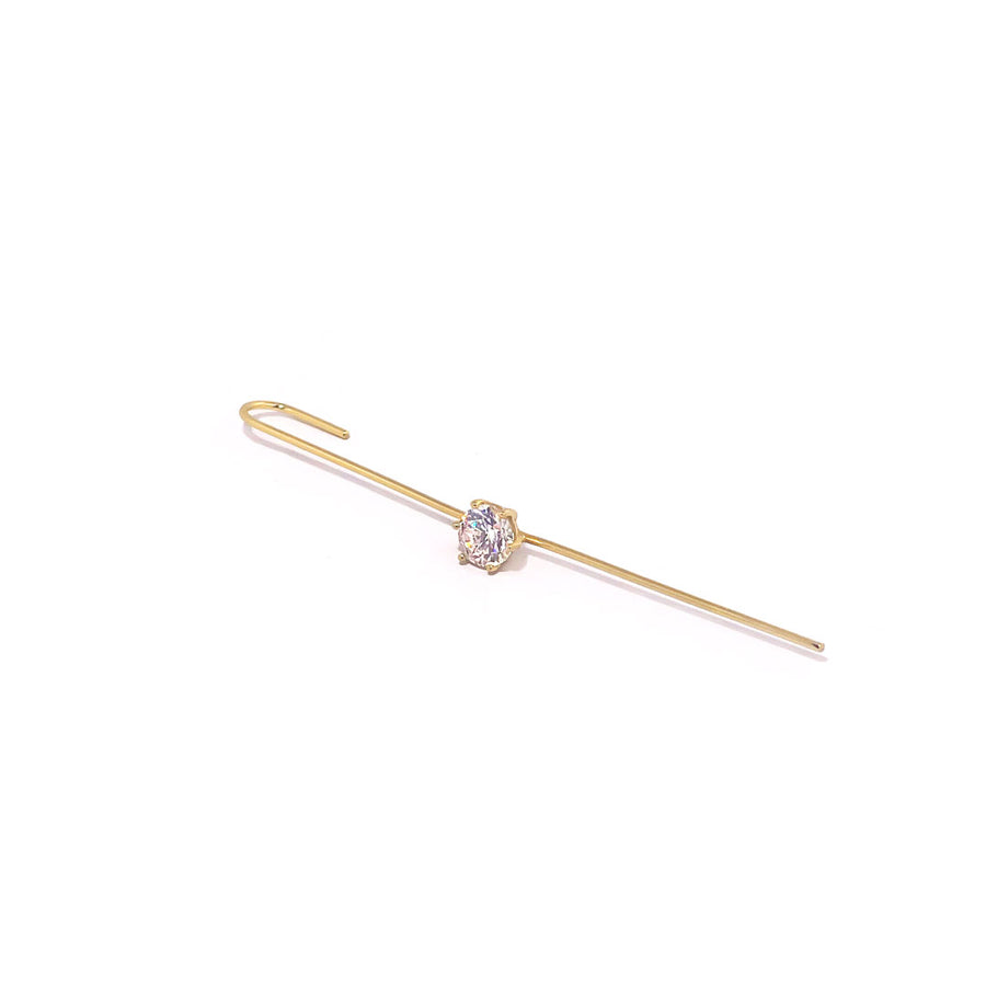 Ørering - #EarSpear Crystal - 18 karat forgyldt Sterling sølv og zirkoner. Dropps Selected. Håndplukket af Szhirley. Smykker med zirkoner