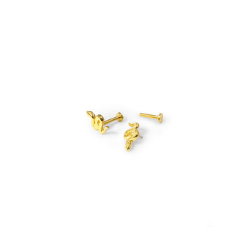 Slange øreringe sæt - #GoldAdder - 18 Karat forgyldt Sterling - Flatbacks. Dropps Selected. Szhirley