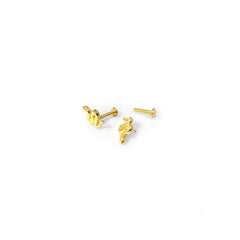 Slange øreringe sæt - #GoldAdder - 18 Karat forgyldt Sterling - Flatbacks. Dropps Selected. Szhirley