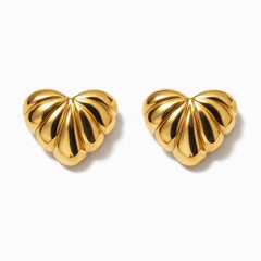 Øreringesæt - #HeartShell - 18 karat forgyldning. Dropps Selected Szhirley 