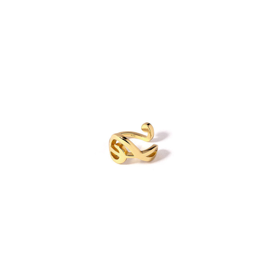 Cuff / Ørering - #InKey - Onesize regulerbar størrelse - 18 karat forgyldt Sterling sølv cuff