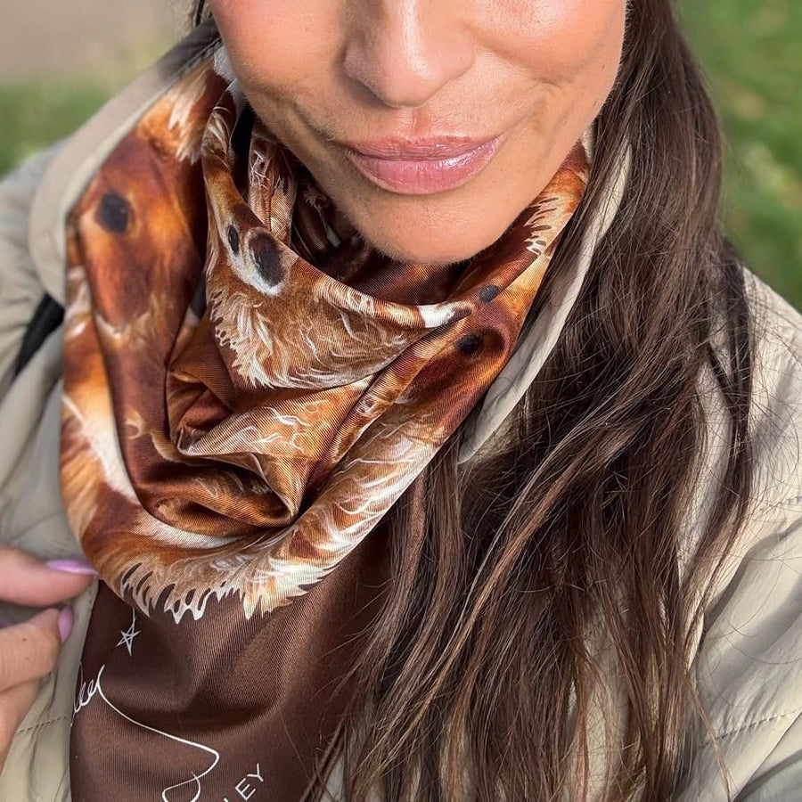 #Johnny - tørklæde i 100 % silke - håndrullet kant - Grøn / army grøn