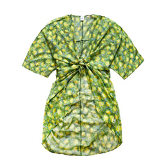 Lemon tryk kimono #Breeze med lime / lemon print  - One Size. Designet af Szhirley. Dansk design. Lemon frugter