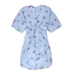 #Breeze - Lyseblå Kimono Med Øje Mønster I Farver One Size Kimono