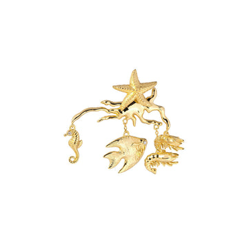 #LiquidSea XL Ørering - 18 karat forgyldt XL - SÆLGES ENKELTVIS. Dropps By Szhirley