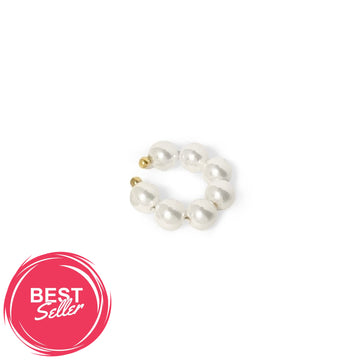 Ørering / Cuff - #PearlSwirlCuff - 18 Karat forgyldt og ferskvandsperler. Dropps Selected