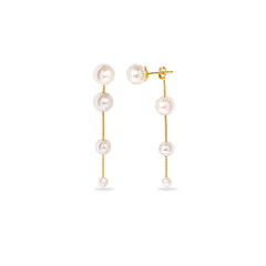 #Pearlfection Øreringesæt - Ferskvandsperler og 18 karat Sterling sølv. Designet af Szhirley
