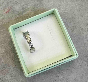 #Foily fingerring / Cuff - onesize - regulerbar størrelse - Sterling sølv - OUTLET