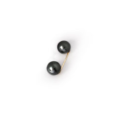 #PearlPin Black - Tøjnål til bukser, kjoler mm. - Forgyldt med sorte perler