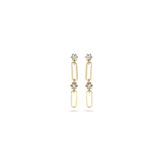 #TwinkleChain Earring - Øreringesæt med zirkoner - 18 k forgyldt. Håndplukket af Szhirley 
