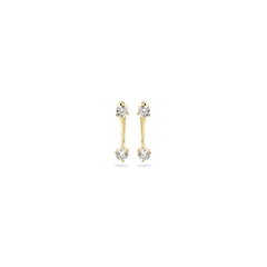 #TwinSparkle - Øreringe sæt med zirkoner - 18 k forgyldt. Dropps Selected Szhirley 