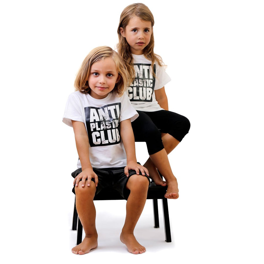 Anti Plastic Club - Limiteret Hvid T-Shirt Kids Dreng/pige Børne T-Shirts