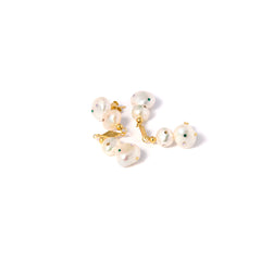 #BiggerBeJeweled Øreringesæt - Ferskvandsperler og farvede zirkoner. designet af Szhirley 
