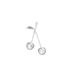 #CherryOnTop ørering - Kirsebær med stilk - Sterling forsølvet messing designet af Szhirley