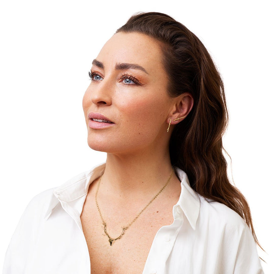 #Dearest halskæde - jule halskæde med gevir i 18 Karat forgyldt messing. Dropps Selected håndplukket af Szhirley