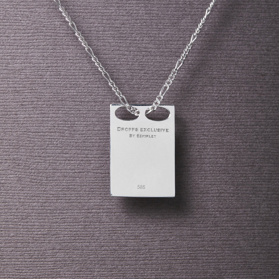 #Dateplate halskæde sterling sølv med en diamant i din mærkedag designet af Szhirley