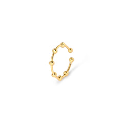 #DotOnDot fingerring / Cuff - onesize - regulerbar størrelse - 18 karat forgyldt Sterling sølv. Håndplukket og udvalgt af Szhirley