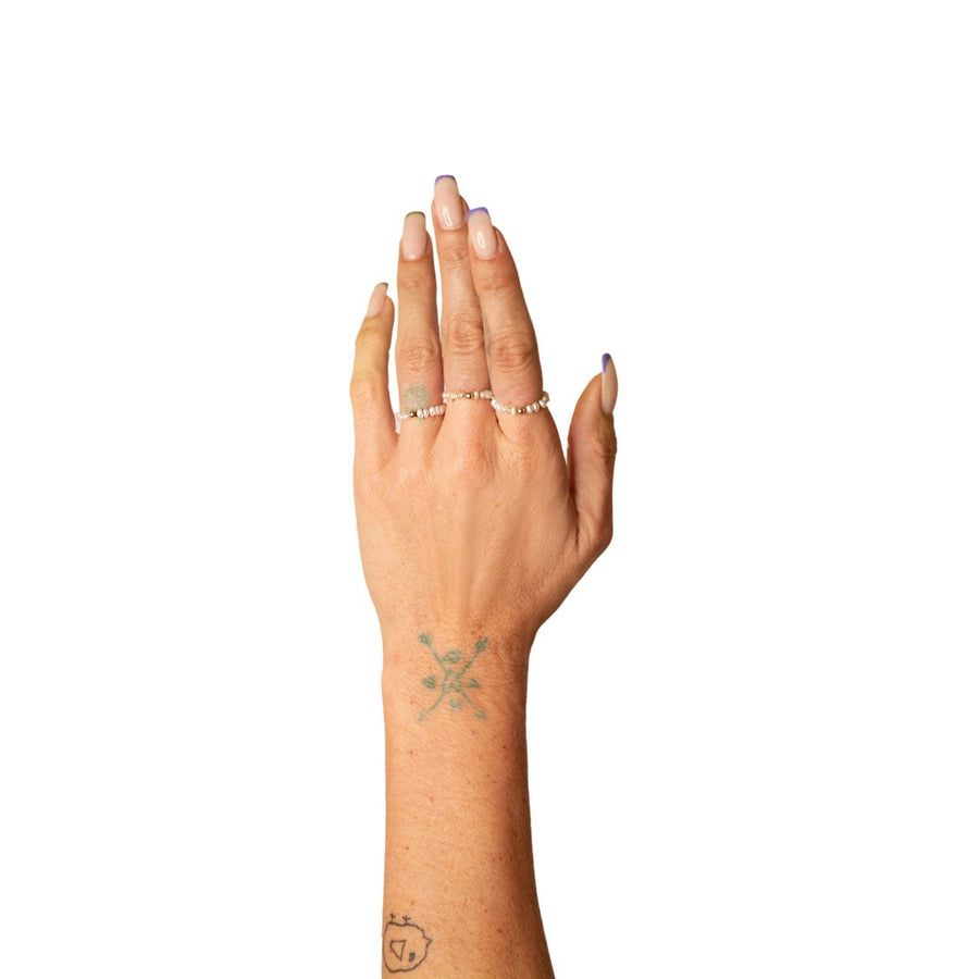 #PearlString perle fingerring - onesize - regulerbar størrelse. Håndplukket af Szhirley