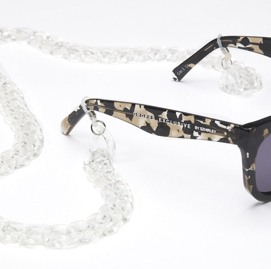 #EyeGotYou brillekæde / brillesnor i gennemsigtig vinyl til Szhirley Szhades