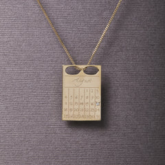 #Dateplate 70 cm halskæde 14 karat guld med en diamant i din mærkedag designet af Szhirley