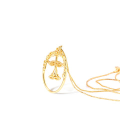 #Eltonseren halskæde 40 cm - Kæde med selvportræt - 18 Karat Forgyldning. Dropps By Szhirley Designet af Szhirley