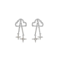 #IcyClouds Ørestikker / Ørering - sæt eller enkeltvis - Sterling forsølvet med klare zirkoner. Designet af Szhirley. Dropps By Szhirley