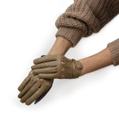 #LoveGlove - Kørehandske i to farver - mørkebrun og oliven. Dropps Exclusive. Designet af Szhirley