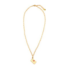 #LoveLetter halskæde - 48 cm kæde - 18 karat forgyldning. Dropps By Szhirley