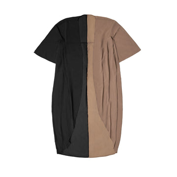 #Breeze - sort/sand Kimono med fjerprint i guld - One Size - LIMITED. Ny tofarvet kimono