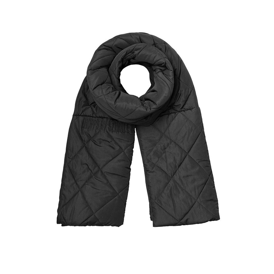 WrapMeWarm - Dropps EXCLSV Sort oversize quiltet termo halstørklæde med lommer. Designet af Szhirley