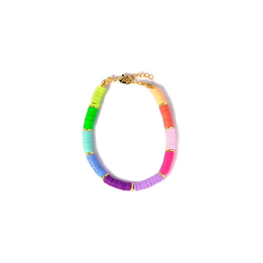 Rainbow armbånd - regnbuefarvet armbånd og 18 Karat forgyldning. Designet af Szhirley. Dansk Design 