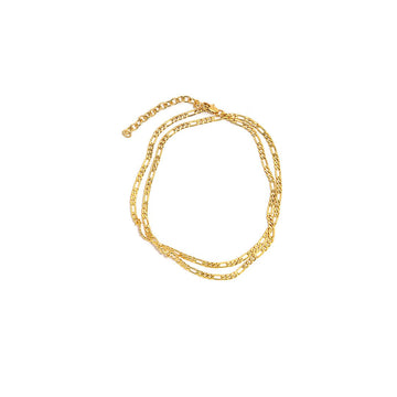#ThreeWays 3-i-1 kæde - halskæde ankelkæde og armbånd i 18 Karat forgyldt messing 3 mm. Dropps By Szhirley