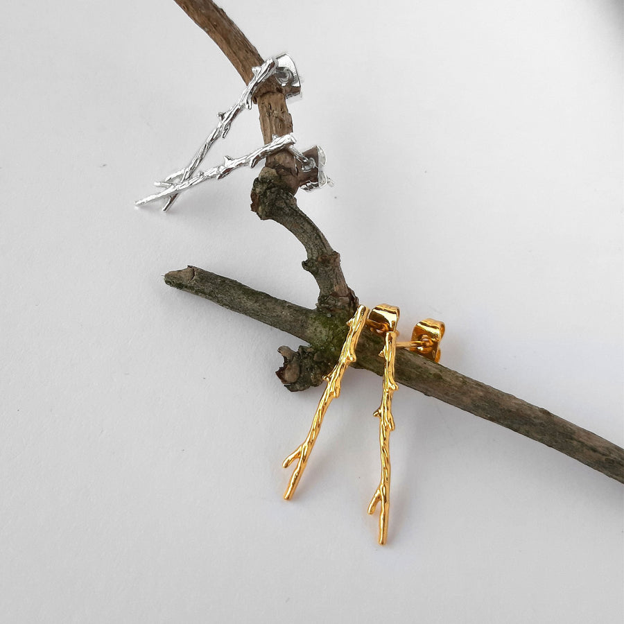 Twigs mange fine detaljer øreringe sæt forårssmykke Szhirley Dropps Selected kvist gren smykke 