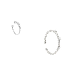 #TwistyQuintet Earcuff / Ørering / Fingerring - 2 pak - Sterling sølv - SPAR 39 KR. Danske design smykker.